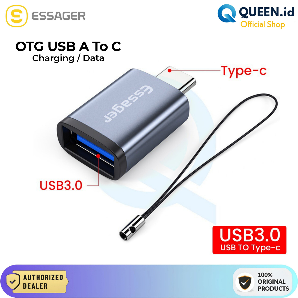 Essager Converter OTG Adapter USB A 3.0 To TYPE C Charger Data Transfer