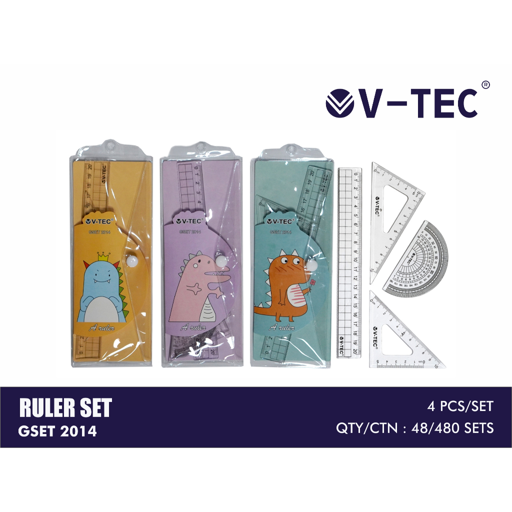 

Ruller / Penggaris Set V-TEC