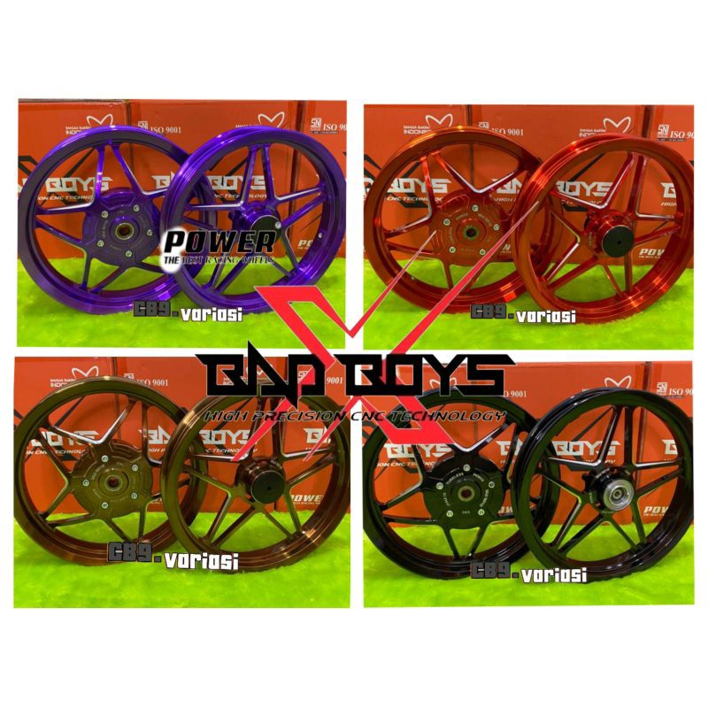 VELG POWER VELG BADBOYS RING 14 FOR MIO SPORTY/ MIO M3/ BEAT/ SCOOPY/ VARIO 110/125/ 150| ORIGINAL V