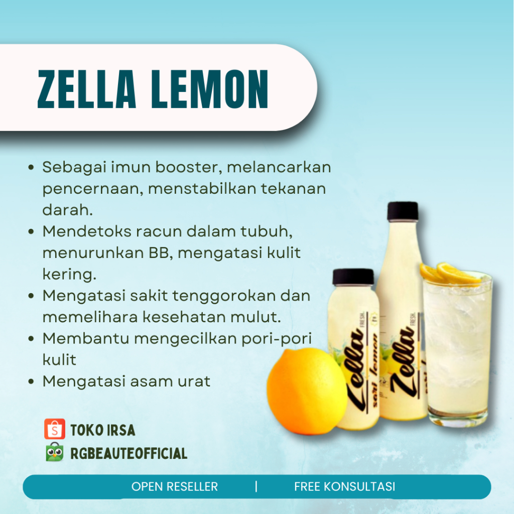 

MRJ STORE - ZELLA LEMON || IMUN || DAYA TAHAN TUBUH || MINUMAN DIET