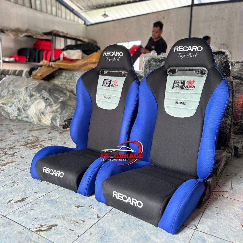 JOK MOBIL RACING TOPFUEL BIRU HITAM UNIVERSAL