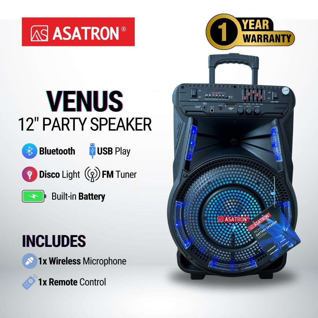 Asatron Venus 12 Inch Bluetooth Meeting Portable Speaker