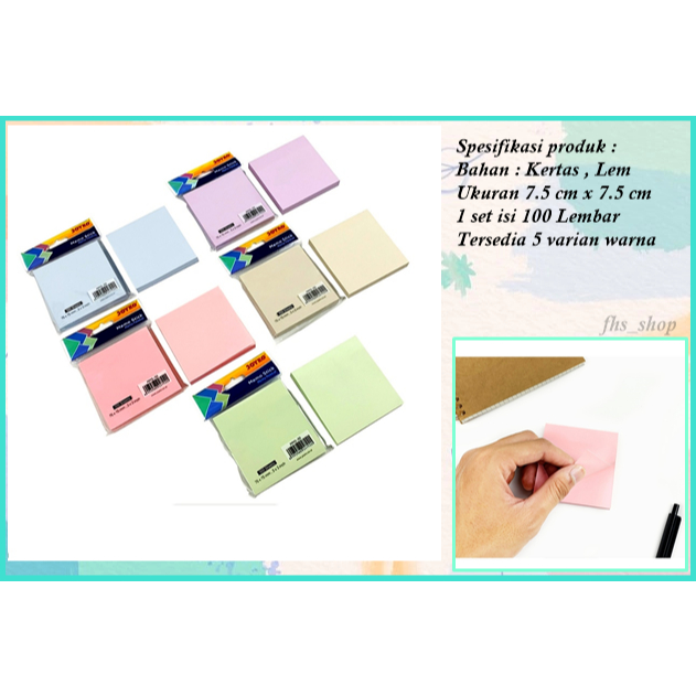 

Memo Stick Sticky Note Sticky Notes Pastel Kertas Memo Tempel Joyko MMS-30 Morandi Color