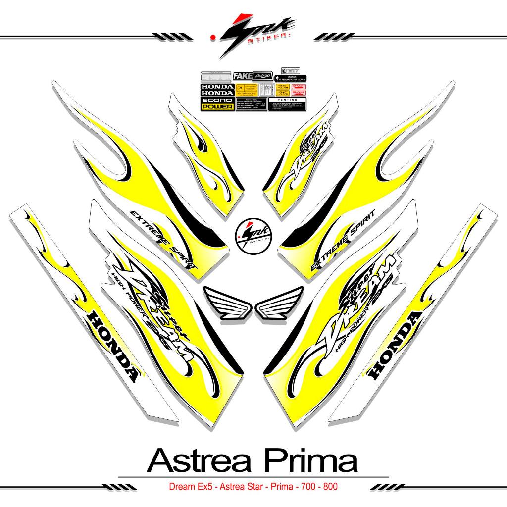 STRIPING HONDA ASTREA MOTIF STAR PRIMA DREAM EX5 TRIBAL FIRE MOTIF 5 / DREAM EX5 / HONDA EX5 / STICK