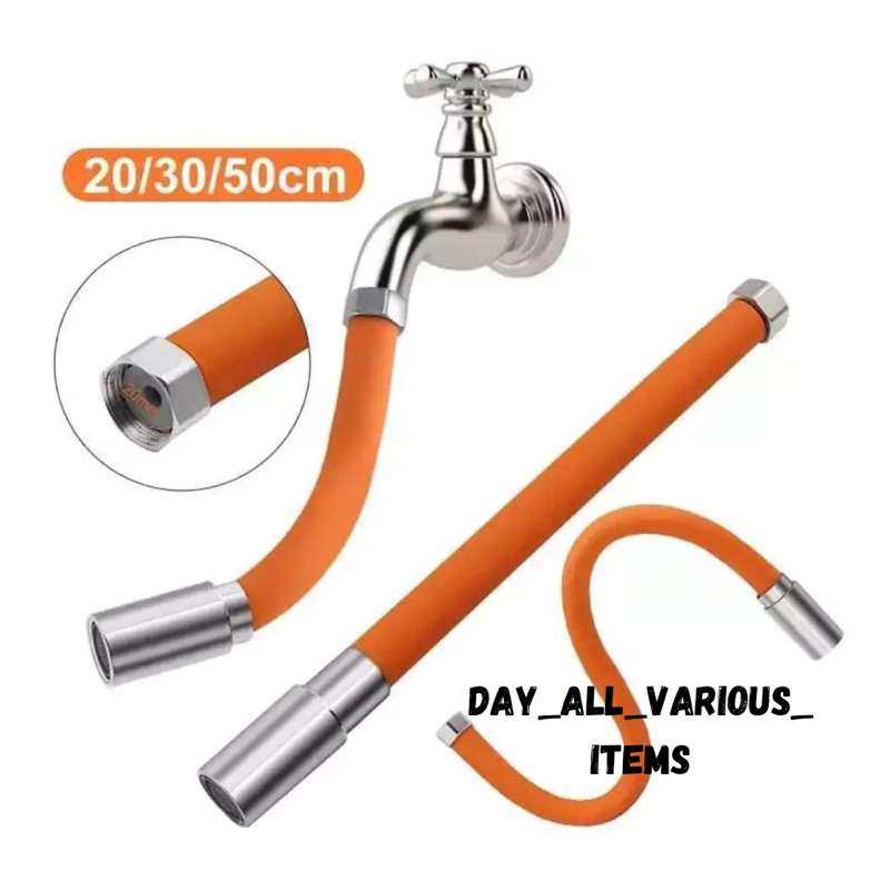 Sambungan Kran Air Fleksible Selang Flexible 360 Derajat Extention Cuci Muka Kaki Wastafel Ember
