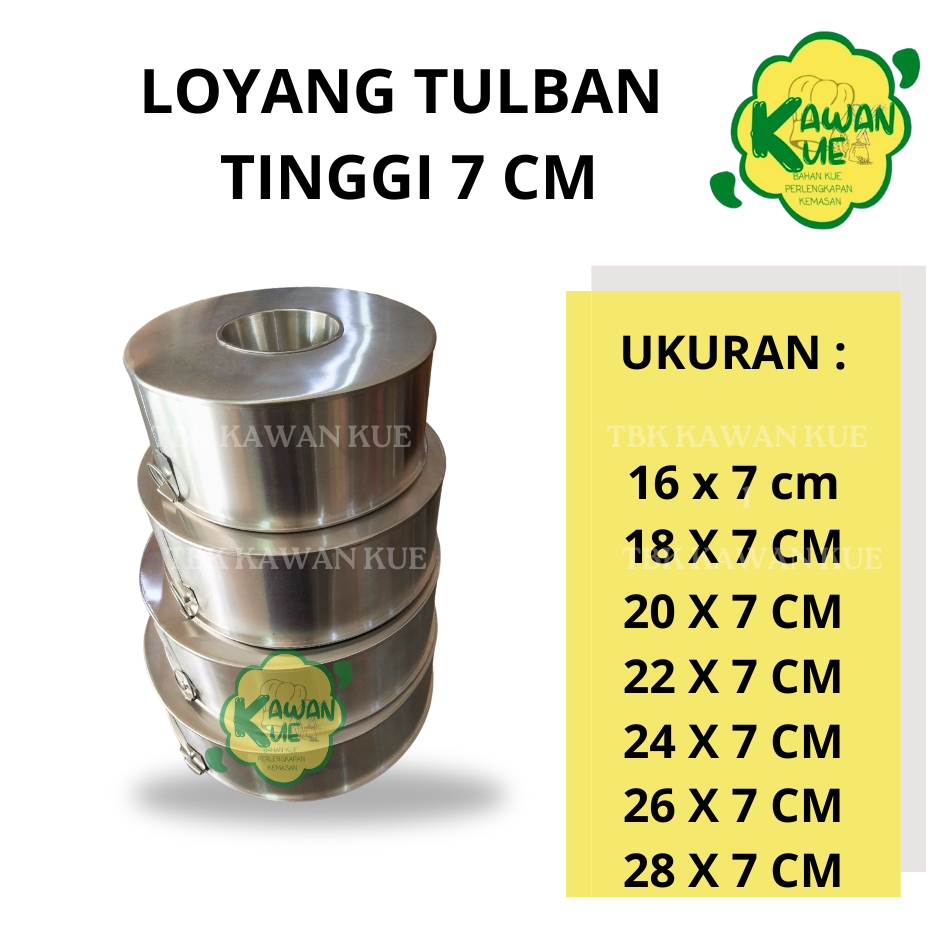 Loyang Tulban Tinggi 7/Loyang Bolu/ Loyang Aluminium