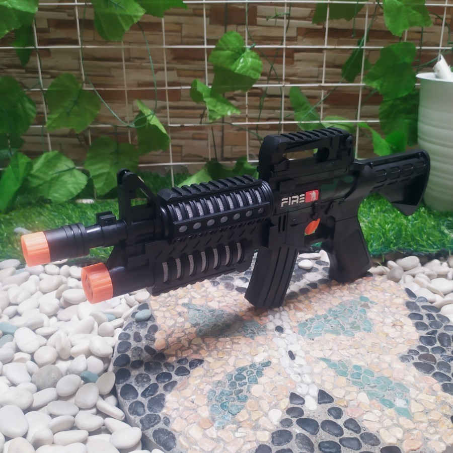 Mainan tembakan Ak74 led nyala dan bunyi - mainan tembakan light and sound