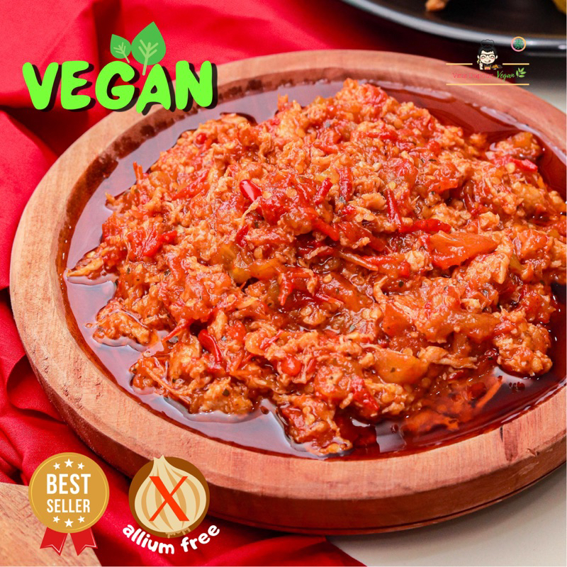 

Vinsdapourvegan - Sambal / Sambel Terasi Krispi Vegan Homemade Frozen Food Bahan Beku Allium Free Vegetarian Plant-Based Friendly 220gr