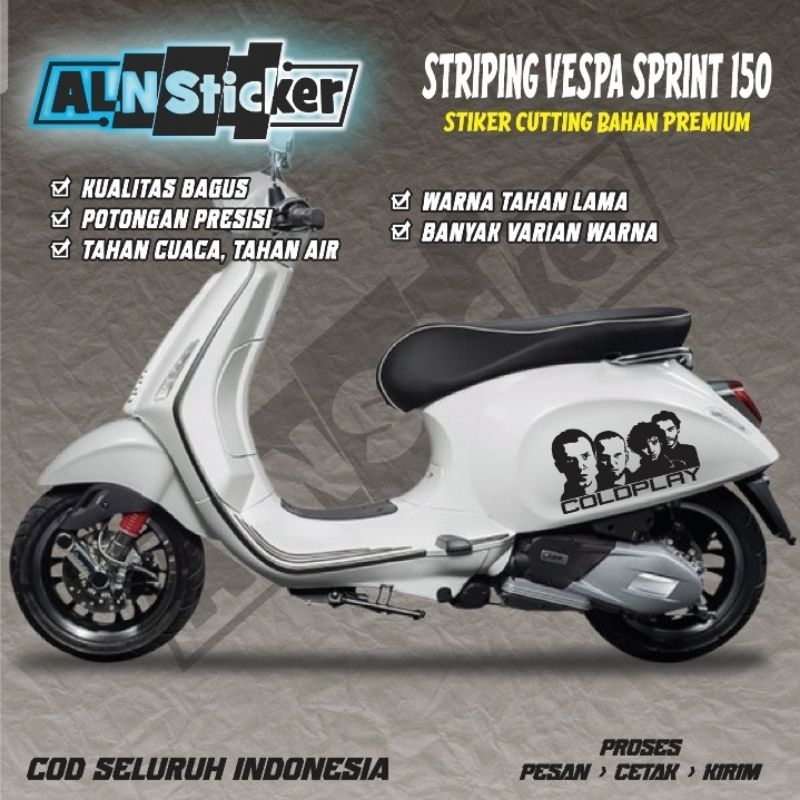 stiker cutting coldplay untuk vespa sprint 150 / striping vespa sprint 150 termurah