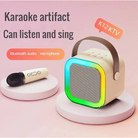 Mini Speaker Bluetooth Plus Mic K12 Bluetooth Speaker Mini Karaoke Speaker Portable with MIC