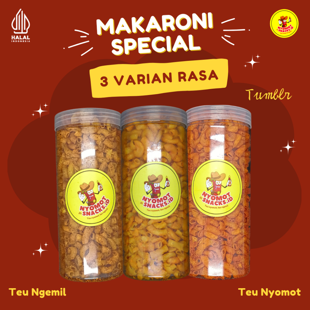 

[SPESIAL THUMBLER] MAKARONI NYOMOTSNACKSID 3 Varian Rasa Spesial 500gr