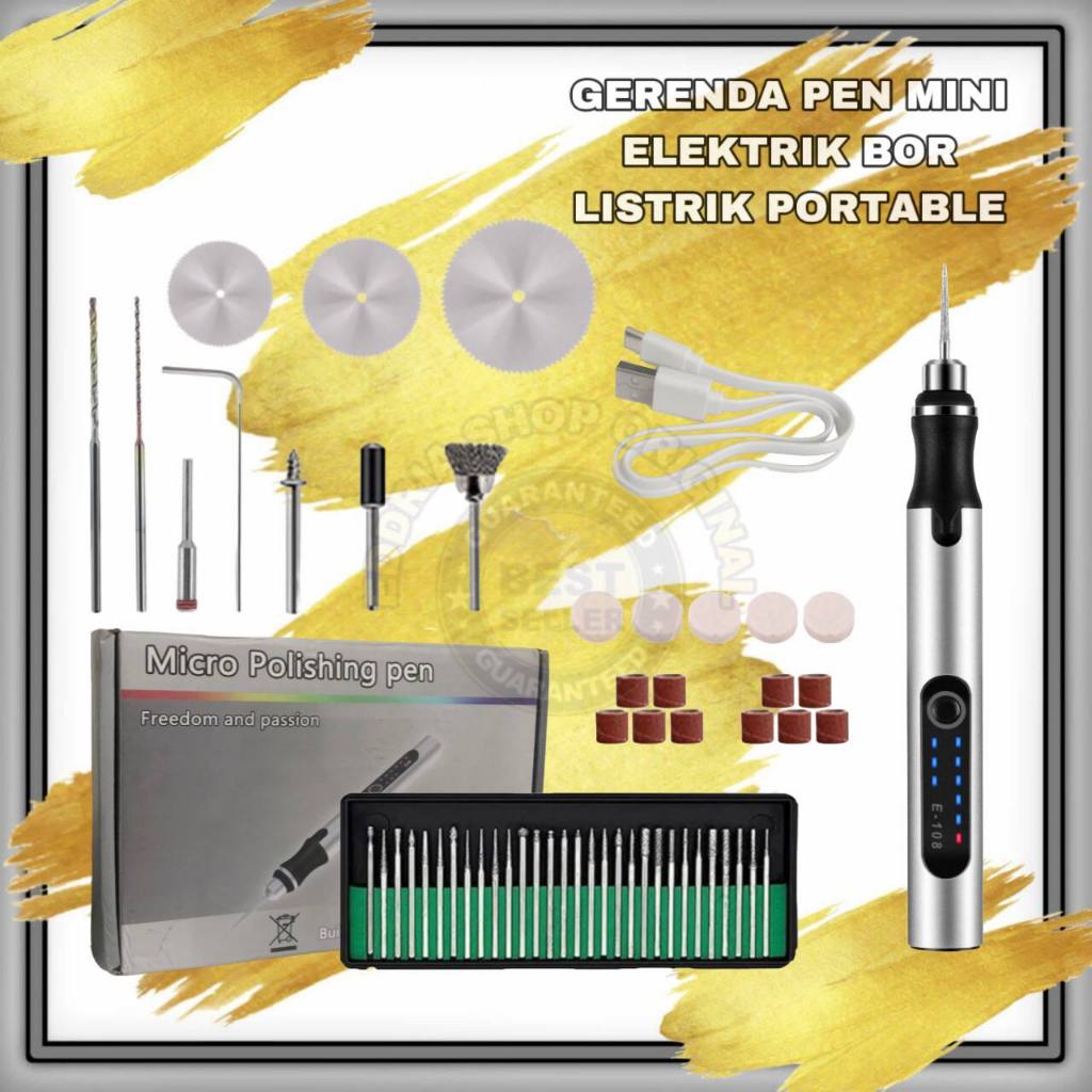 LISTRIK PORTABLE BOR ELECTRIK GERENDA MINI MICRO POLISHING PEN MINI ORIGINAL NEW