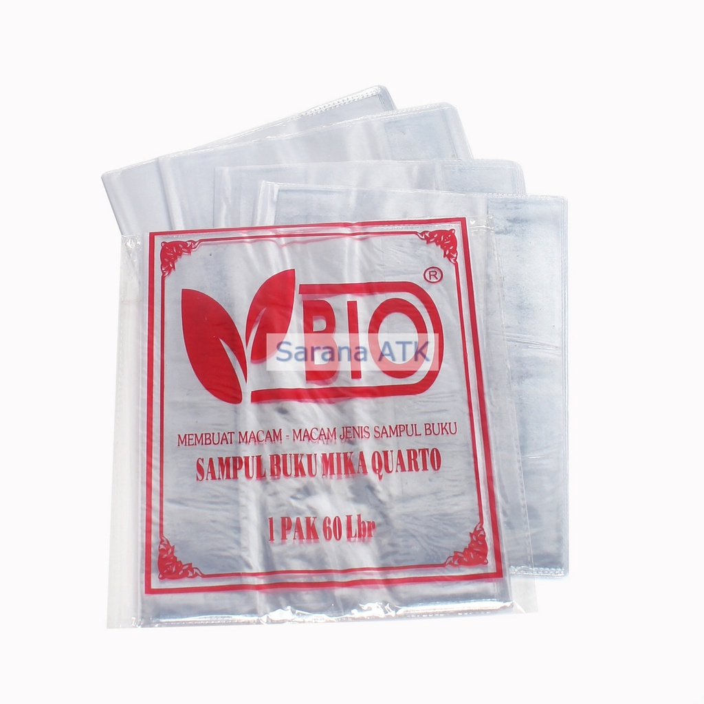 

BIO Sampul Buku Variasi Plastik Mika Uk Kwarto (Pack Isi 60 Lembar)