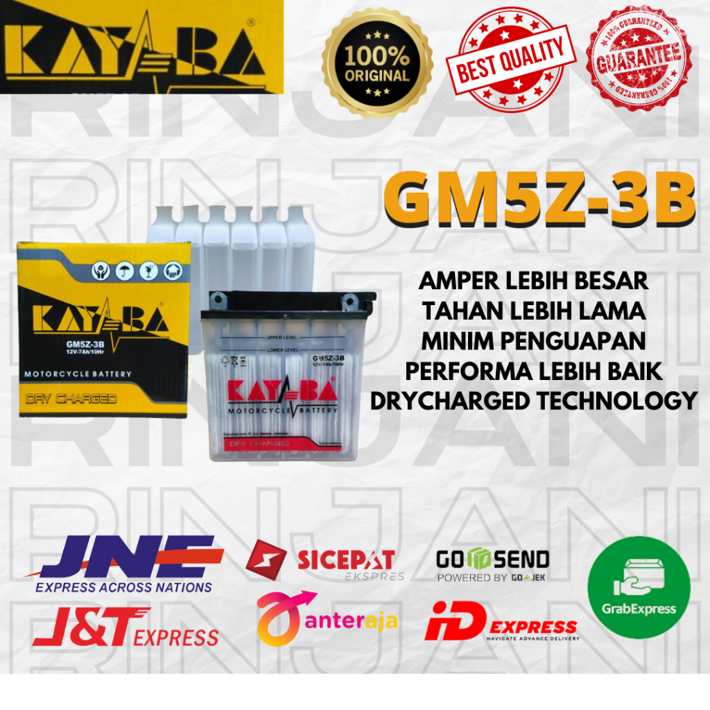 AKI BASAH MOTOR 7 AMPER KAYABA GM5Z-3B FIZ R // GRAND ASTREA // MIO SPORTY // MIO SMIILE // MEGAPRO 