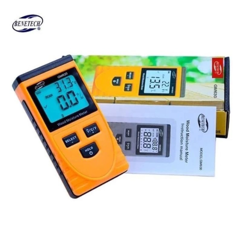 Benetech GM630 Wood Moisture Meter Kadar Air Kayu Induction MC Tester