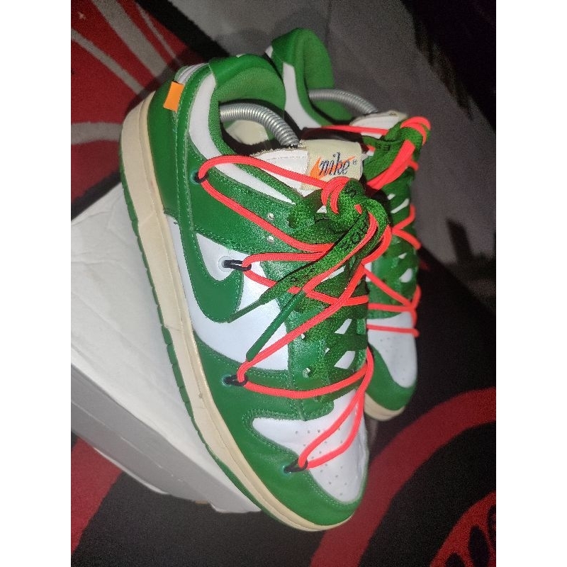 Sb dunk low X Off white pinegreen