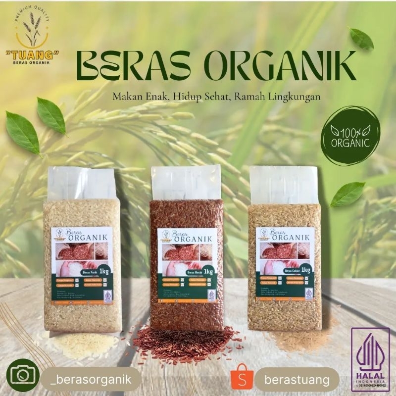 

Beras Organik Tuang Premium Kemasan 1kg Vakum