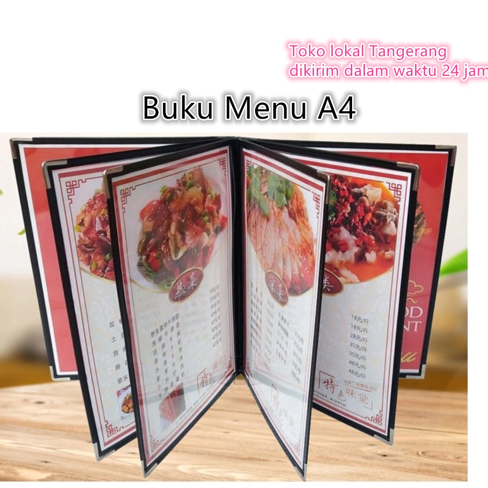 

Termurah 4681page A4 Buku Menu Restoran Kulit Cover Pelindung Menu Cover Menu Sampul Buku RestoHitam