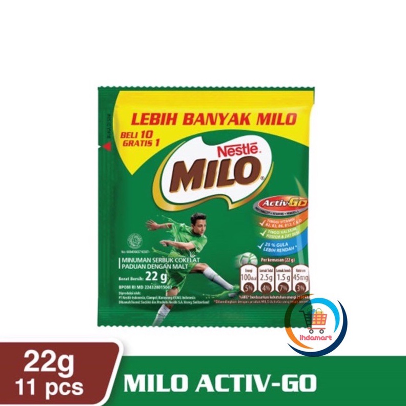 

Termurah Milo ActivGo Sachet 22gr Isi 1 pcs