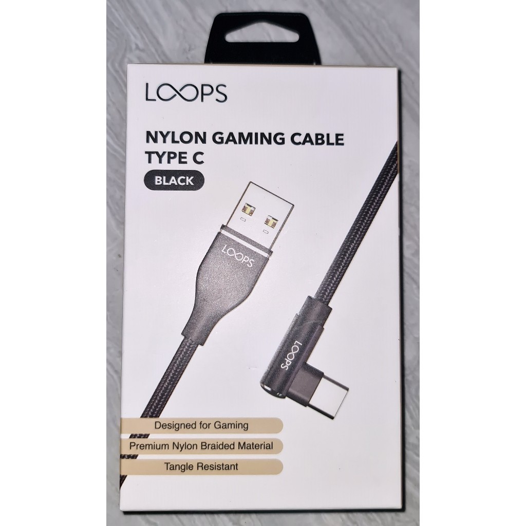 LOOPS Nylon Gaming Cable Type C - Black