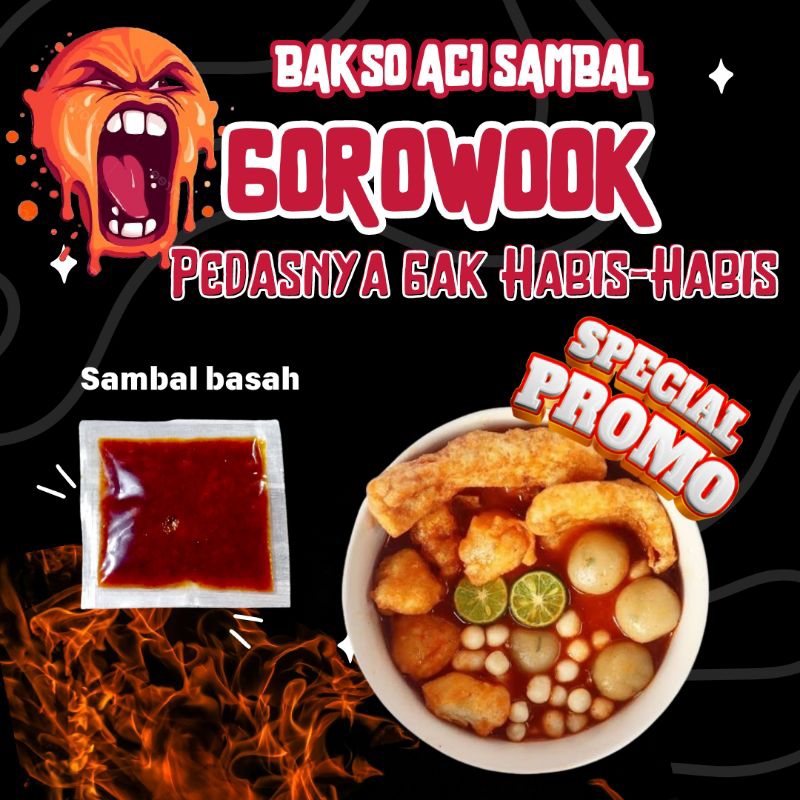 

Baso aci sambal khas garut murah enak pedas gurih tulang rangu ayam suwir promo diskon gratis ongkir