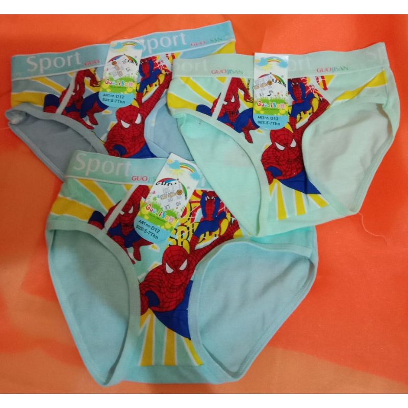 Celana Pakaian Dalam Kolor Karakter Superhero Spiderman Transformer Avengers Hulk Guo Ji San Anak La