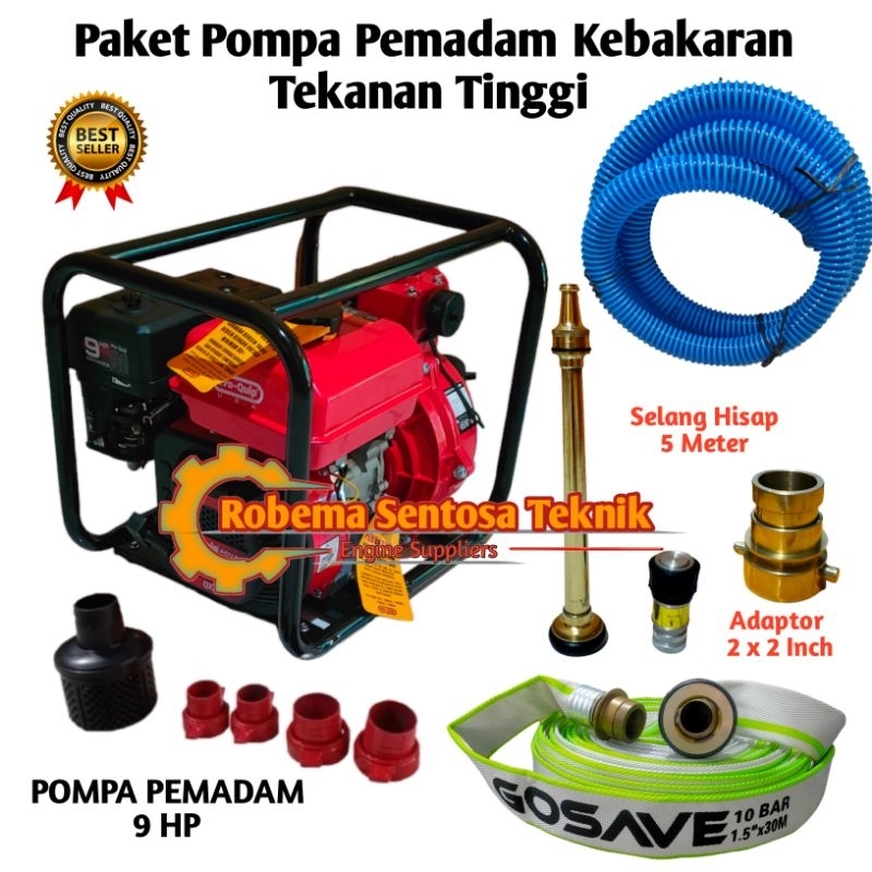 Pompa Air Alkon Pendam Komplit Jet Nozzle Pengairan | Pemadam Kebakaran | Penyiraman