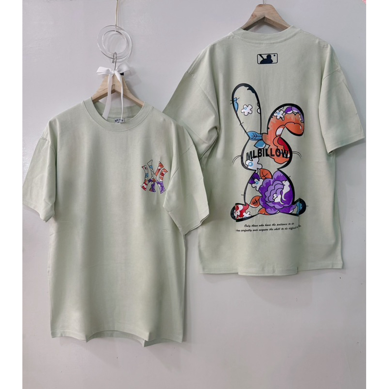 TERMURAH BAJU BANGKOK KAOS IMPORT MLB RABBIT MLBILLOW BRAND FLOWER ORIGINAL BKK / OVERSIZED T-SHIRT 