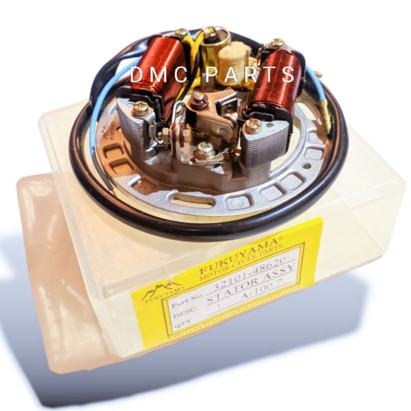 SPULL STATOR ASSY / SPUL KOMPLIT SET SUZUKI A100 A 100 A7 ( A 7 ) LENGKAP KONDENSOR DAN PLATINA . FU