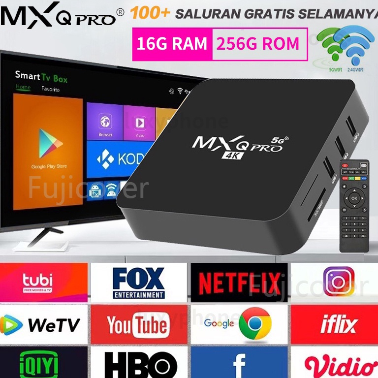 Muraaaahh Mxq Pro 4K 5G 16gb256gb Android TV Box TV Tabung Android 11 Stb Android TV Full Root Unloc