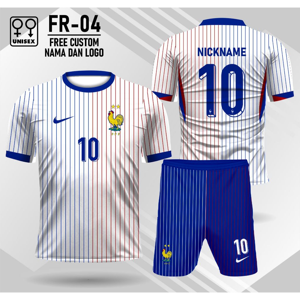 Jersey timnas prancis home piala eropa 2024 baju bola timnas prancis piala eropa 2024