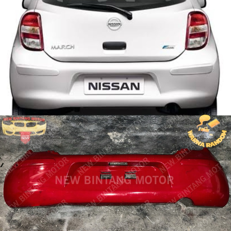 Bumper belakang nissan march 2012 2015 original