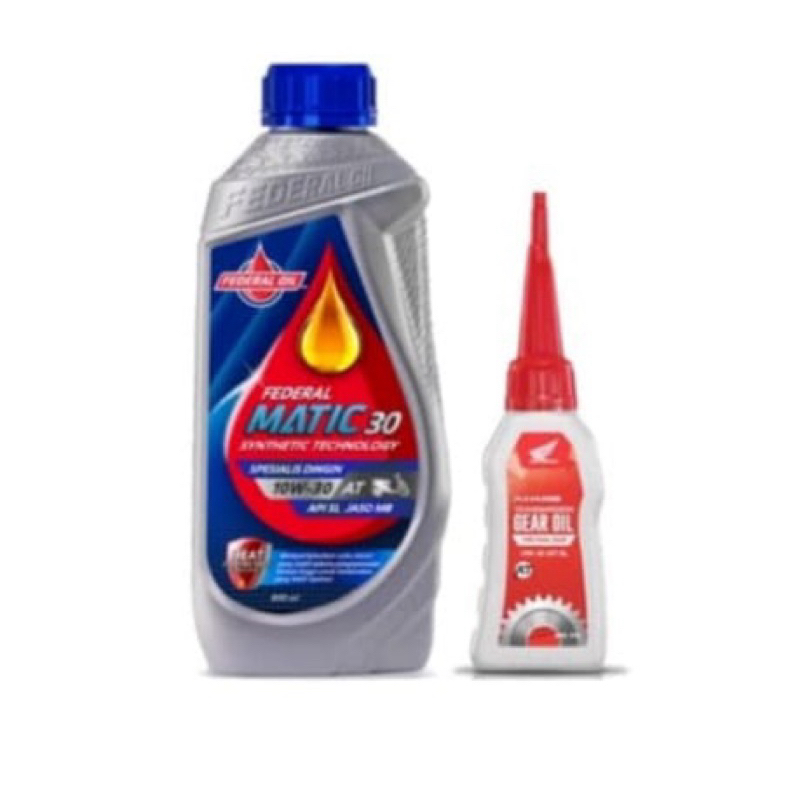 SCA1 Oli Federal Matic Silver Set Oli Gardan Gear honda / Hdm Oli Mesin motor Matic Federal Matic