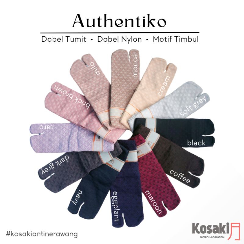 kaos kaki by kosaki motif authentiko/kosaki jempol muslimah/kaos kaki kosaki/kosaki motif timbul/kao