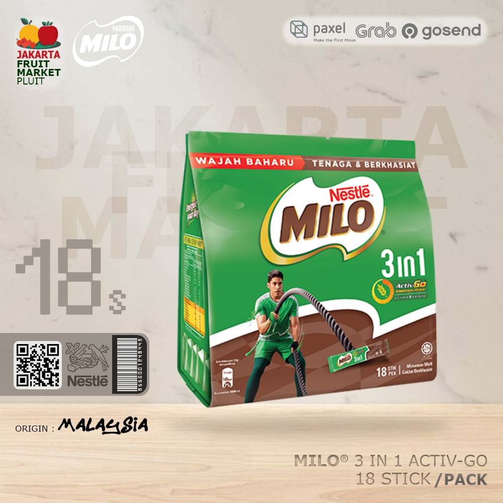 

MILO MALAYSIA 3 IN 1 ACTIVE GO minuman susu bubuk coklat stick