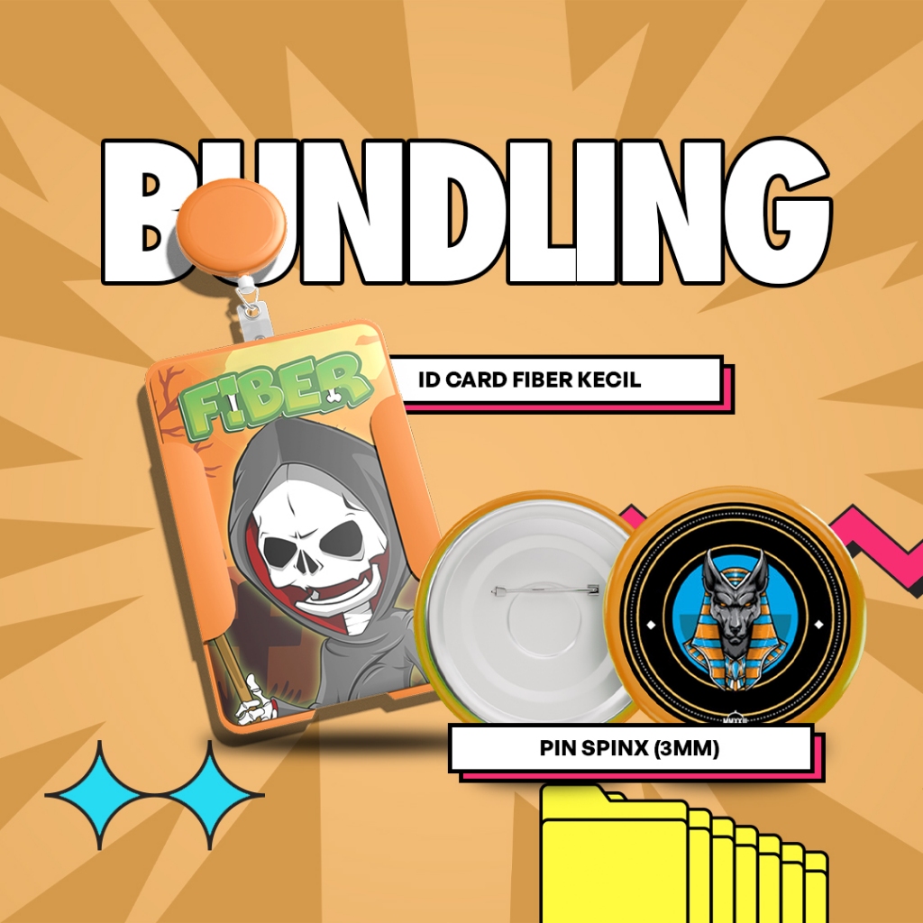 

[PAKET BUNDLING] ID Card FIBER Ukuran Kecil + Pin Model SPINX Ukuran 3mm / Pin Model SPINX AIYO Ukuran 2,5mm