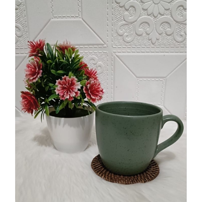 Mug Keramik - Mug Mini Green With Black Speckle