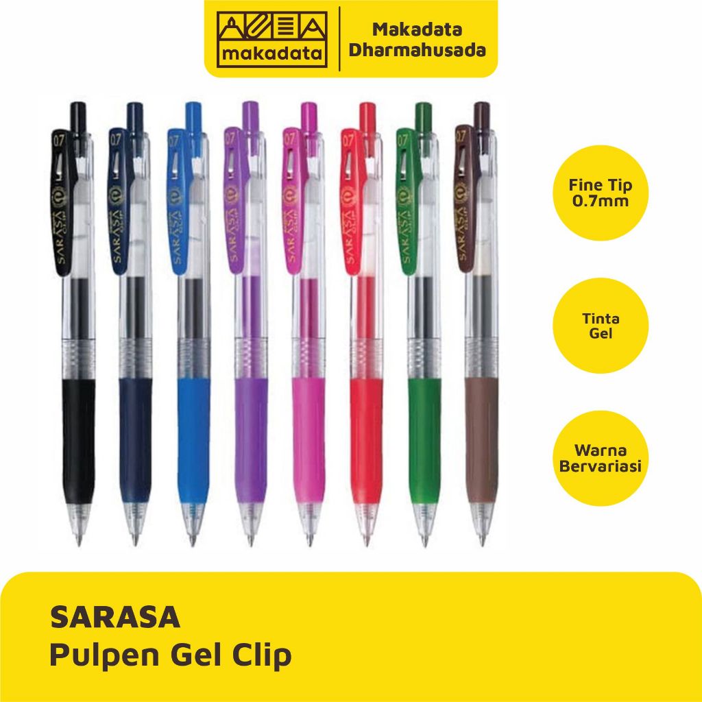 

BALLPOINT | BOLPEN | PULPEN GEL SARASA CLIP 0.7MM ( 1 PCS )