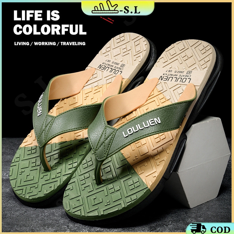 sandal pria original 100% sandal jepit pria sandal pria sandal louluen sandal pria kekinian