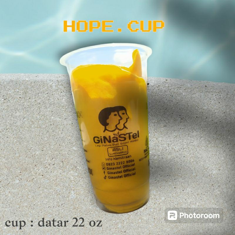 SABLON GELAS CUP CUSTOM 16 oz 18 oz 22 oz datar/ oval Murah Free Desain