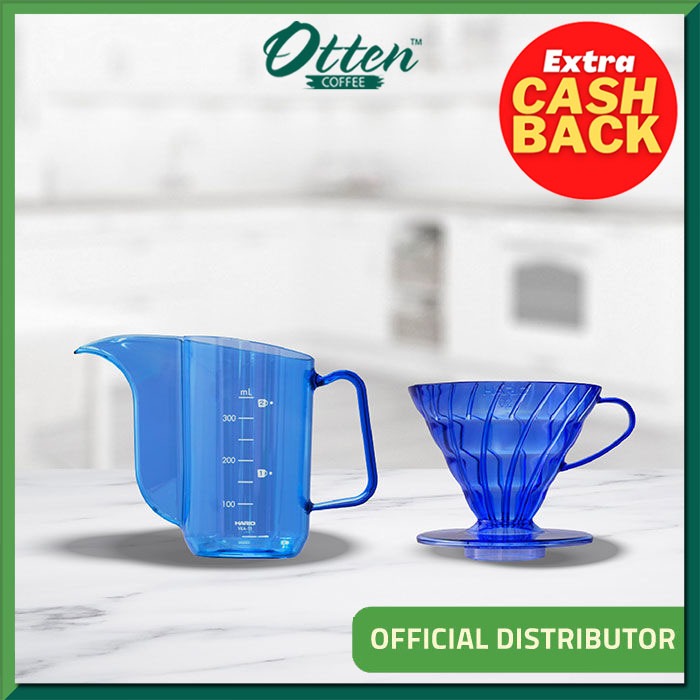 Bundling Hario Teko Juicee Drip Kettle Air Blue VKA-35-TCB-A + Alat Seduh Saringan Kopi V60 Coffee D