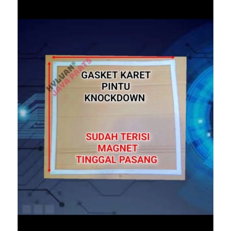 GASKET KARET PINTU FREEZER FRIZER BOX RSA CF-110 CUSTOM 43 X 52 Cm