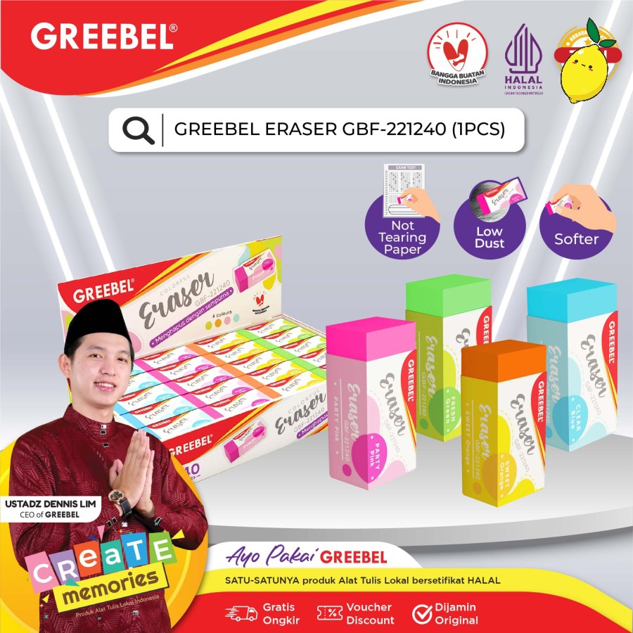 

Eraser / Penghapus GREEBEL GBF 221240 Satuan