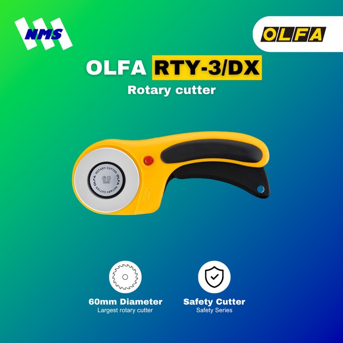 

Alat Gunting Kain OLFA RTY-3/DX Rotary Cutter Pisau Kater Bulat Pemotong Perca