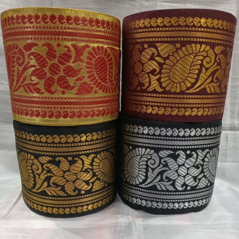 [Rol] Renda Tepi 9Cm/Renda Tepi Mas Motif Batik/Tepi Saput/Renda Tepi/Renda Pita Gamis/Tepi Bali