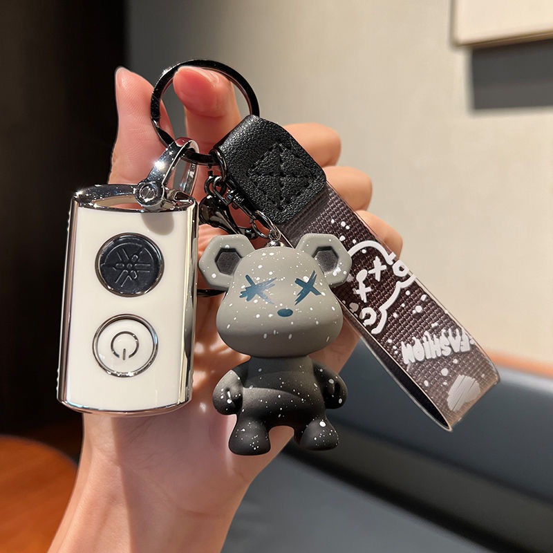 Gantungan Kunci Cover Case Kunci Motor Termasuk Liontin Beruang Motor Yamaha Nmax/Xmax/Filano/Fazzio