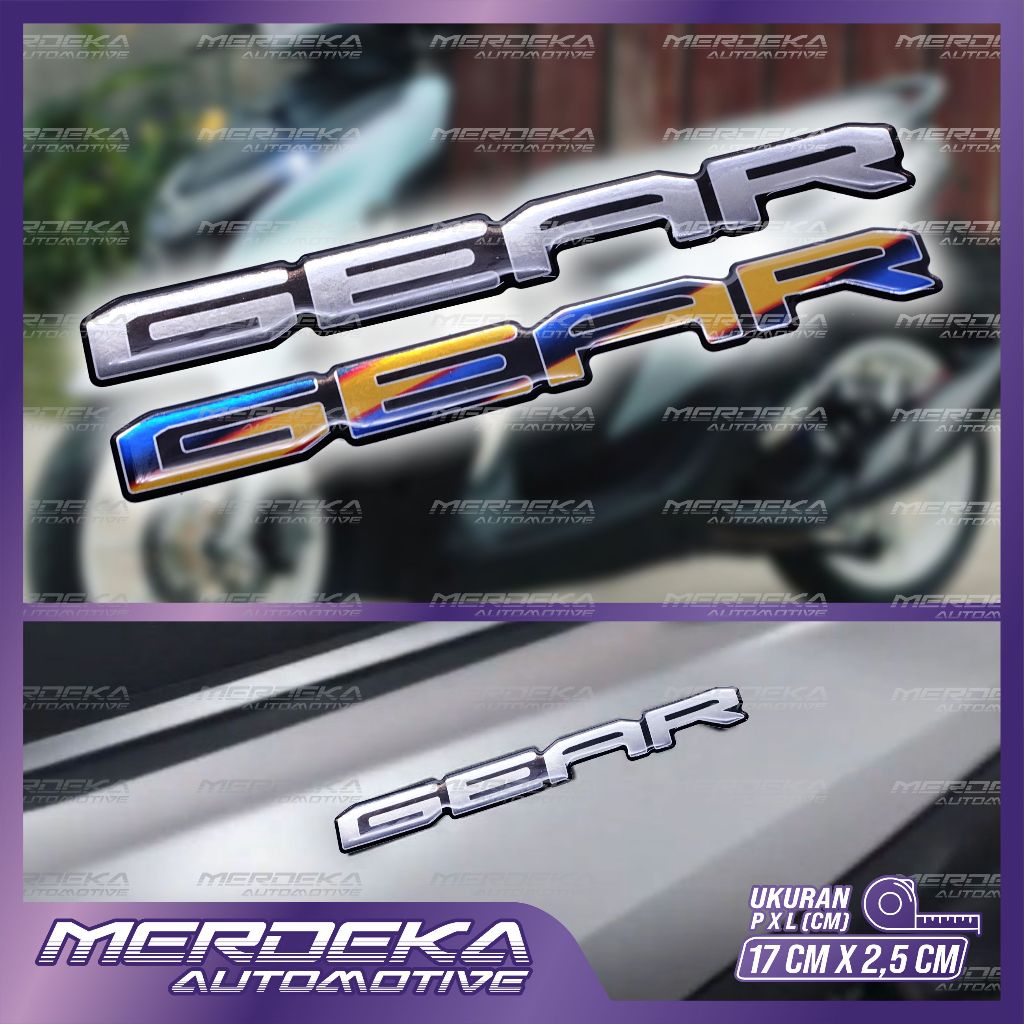 Emblem timbul yamaha Gear | emblem logo yamaha gear | emblem yamaha gear titanium