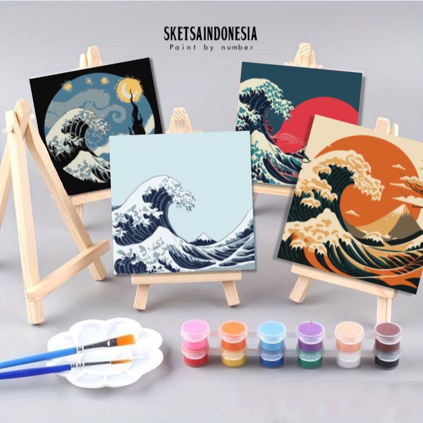 

PAINTING BY NUMBERS KIT ready. ocean series| Melukis canvas berdasarkan warna number | (Melukis Sendiri) | Lukisan DIY paint By Number