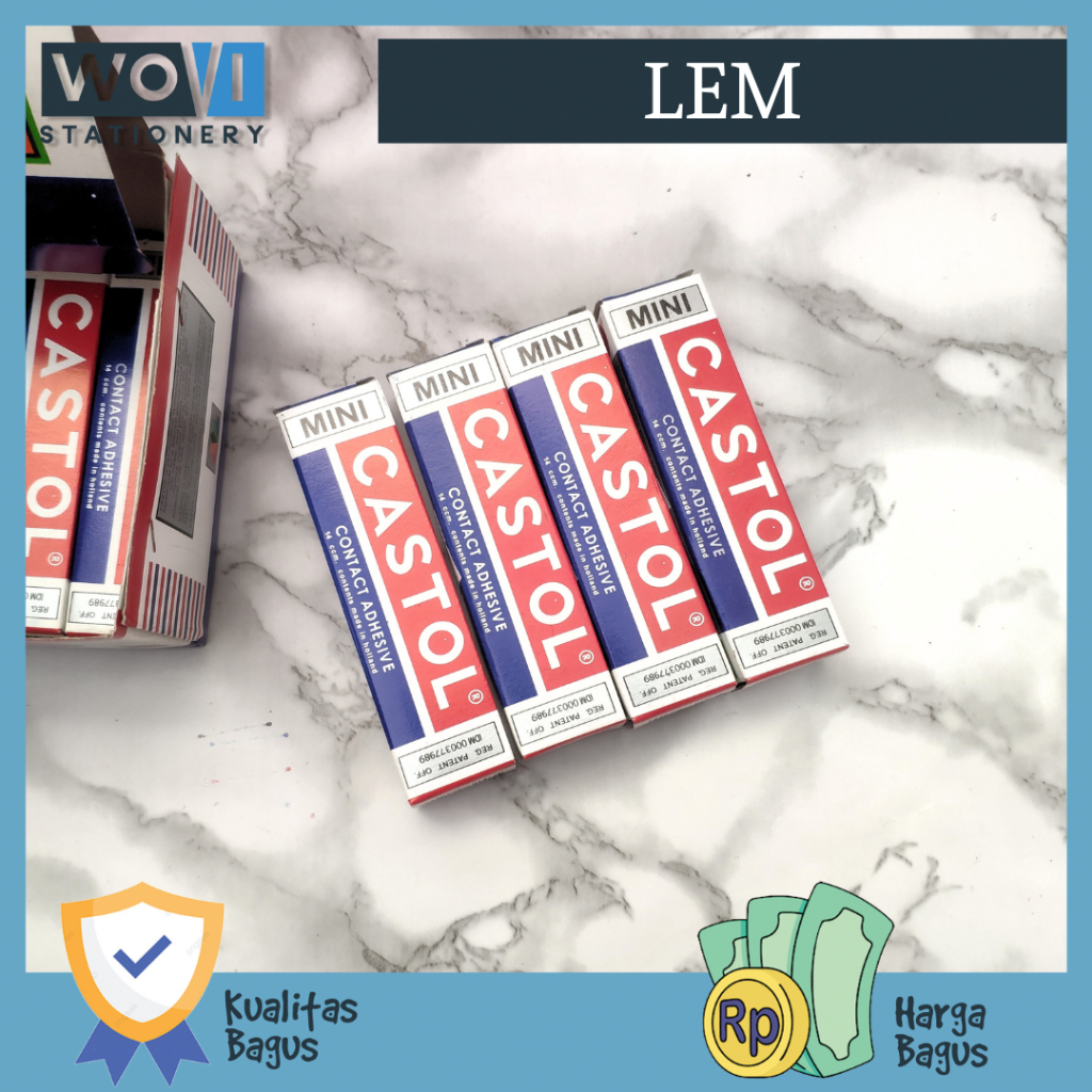 

[WOVI STATIONERY] Lem Castol Mini 14cc / Lem Serbaguna [PCS]