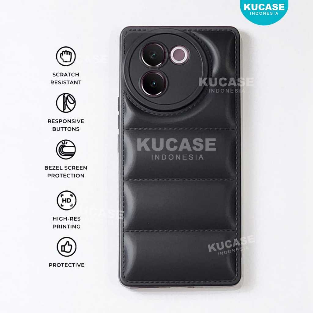 Vivo V23 5G Vivo V30E Case Macaron Black Motif Bantal Case Vivo V23 5G Vivo V30E